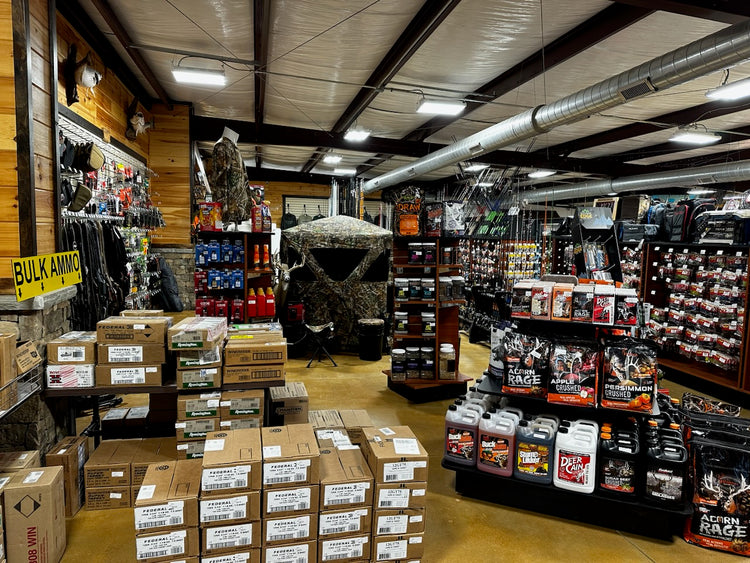 Supplies inside of Adair's Rod & Gun store